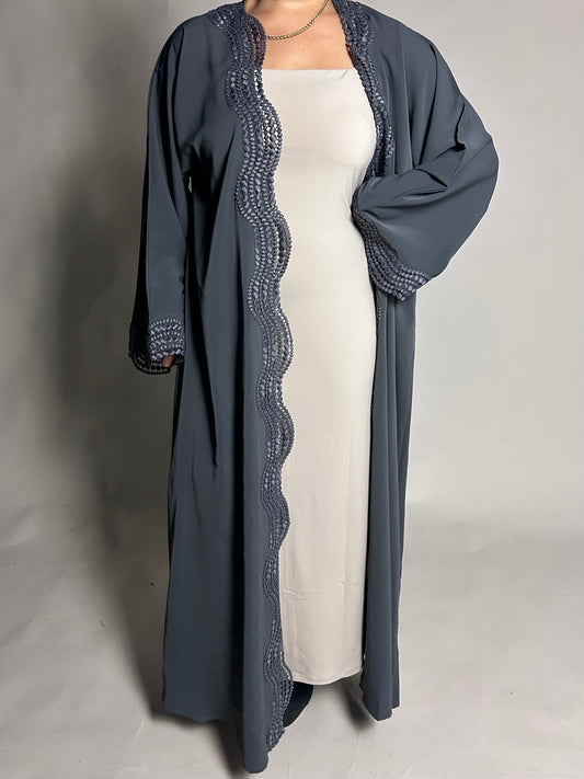 Waves open abaya set