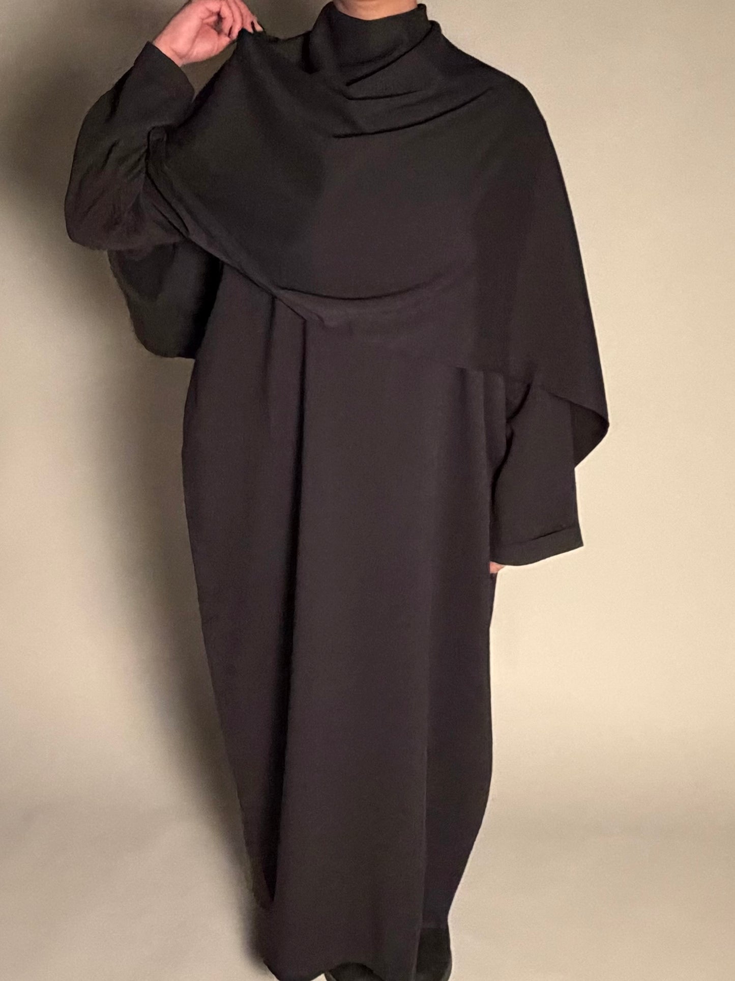 Black cape style abaya