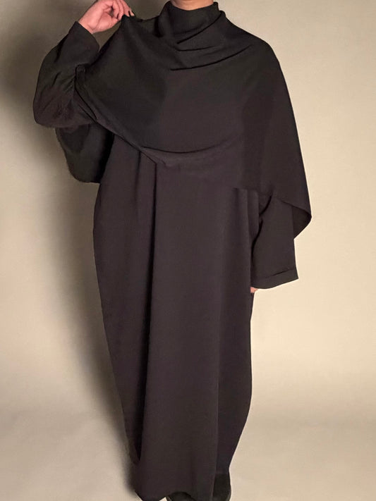 Black cape style abaya