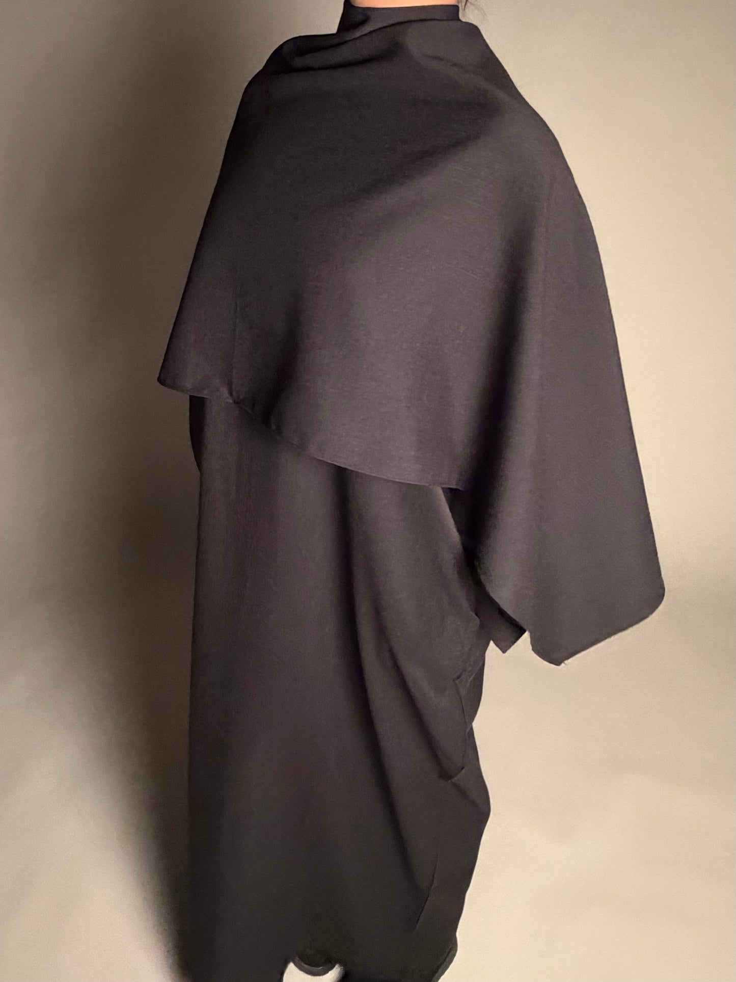 Black cape style abaya
