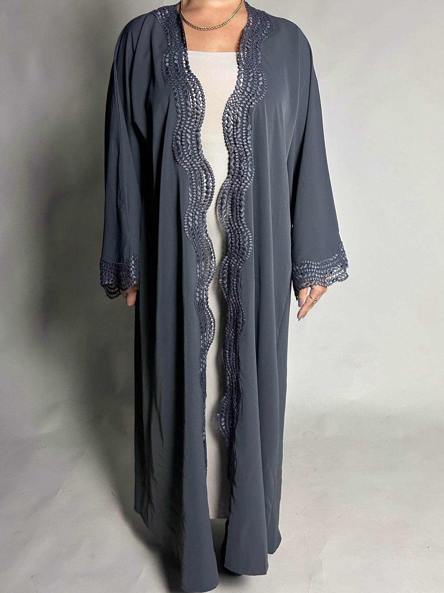 Waves open abaya set
