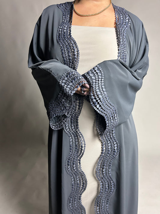 Waves open abaya set