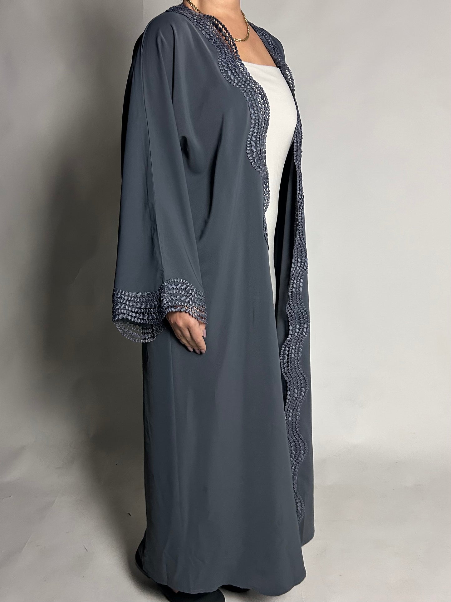 Waves open abaya set